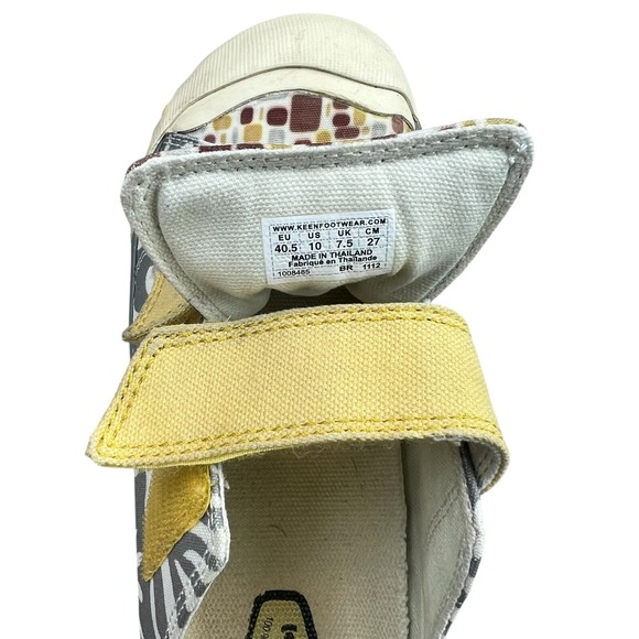 Keen Sula Shoes Wome Gray/Yellow Hook and Loop Double Strap Comfortable Sneakers - Picture 9 of 11